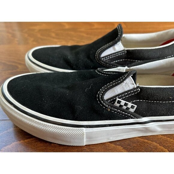 Vans Low-Top Trainers Asher Black Black Mens 7 Slip On Sneakers - Picture 3 of 7
